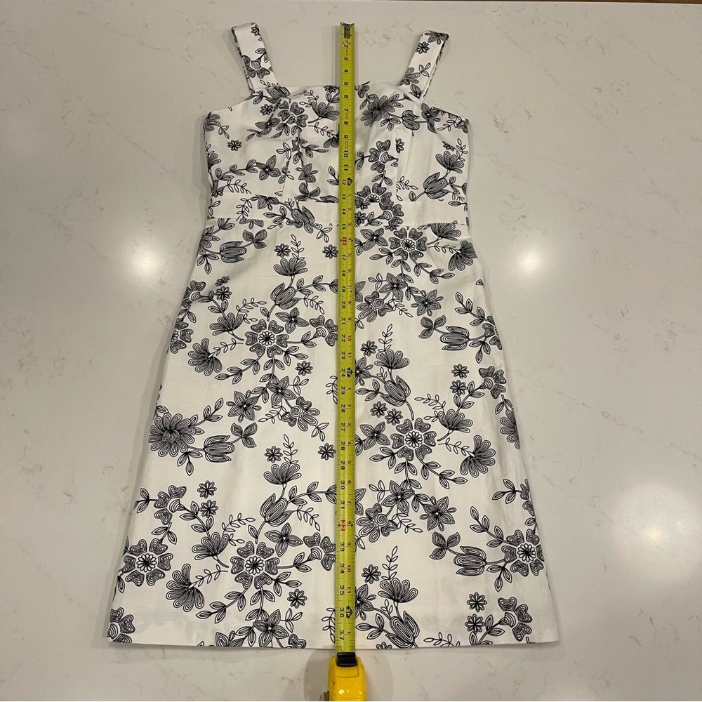 Ann Taylor White Mini Dress with Black Floral Print - Picture 3 of 5